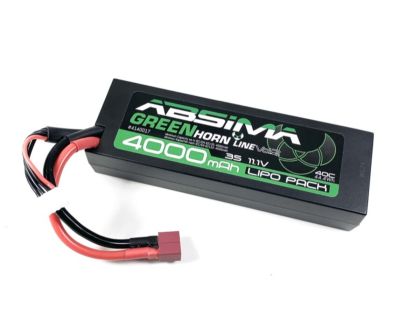 Absima LiPo Stick Pack 4000 V2 11.1V 40C Hardcase Low Profile T-Plug