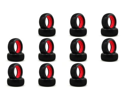 AKA Buggy Reifen 1:8 Impact Medium Long Wear mit roten Einlagen 10 Pack