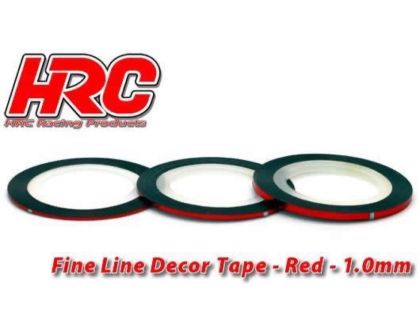 HRC Racing Feines Liniendekor Klebeband 1.0mm x 15mm Rot Metallic 15m