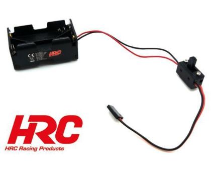 HRC Racing Batteriehalterung AA 4 Zellen Square mit JR Stecker und Schalter