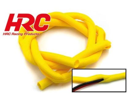 HRC Racing Kabel Gewebeschutzschlauch WRAP Super Soft gelb 6mm für Servokabel 1m