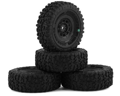 JConcepts Landmines 1.0 Reifen grün auf Hazar Felgen für SCX24