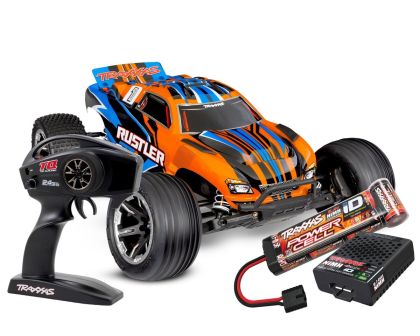 Traxxas Rustler RTR HD orange mit Akku und USB-C Ladegerät