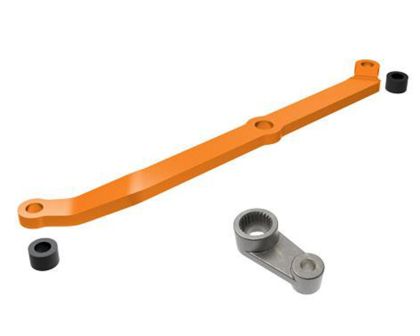 Traxxas Steering Link Alu orange mit Servohorn Stahl